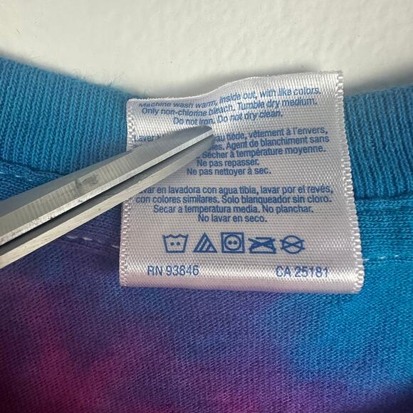 Gildan Heavy Cotton Unisex Iowa State Cyclones Football Tie-Dye T-Shirt Small - Picture 11 of 11